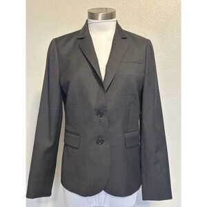 J.CREW Super 120's Style G8641 100% Wool Tollegno Italy Gray Blazer Jacket Sz 8